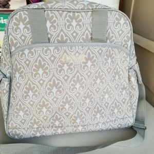 Bumble Brittany diaper backpack bag blue filigree